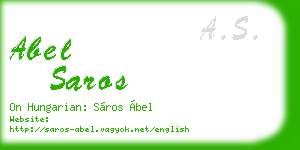 abel saros business card